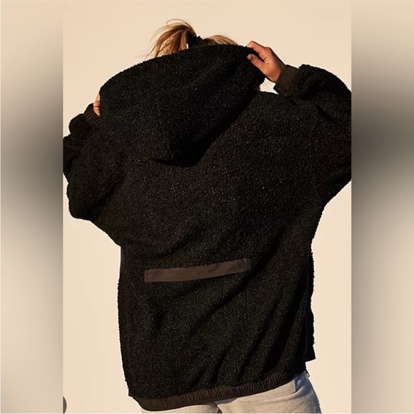 NWT FP Movement Fuzzy Was She Fleece Pullover XS Black - Picture 3 of 8